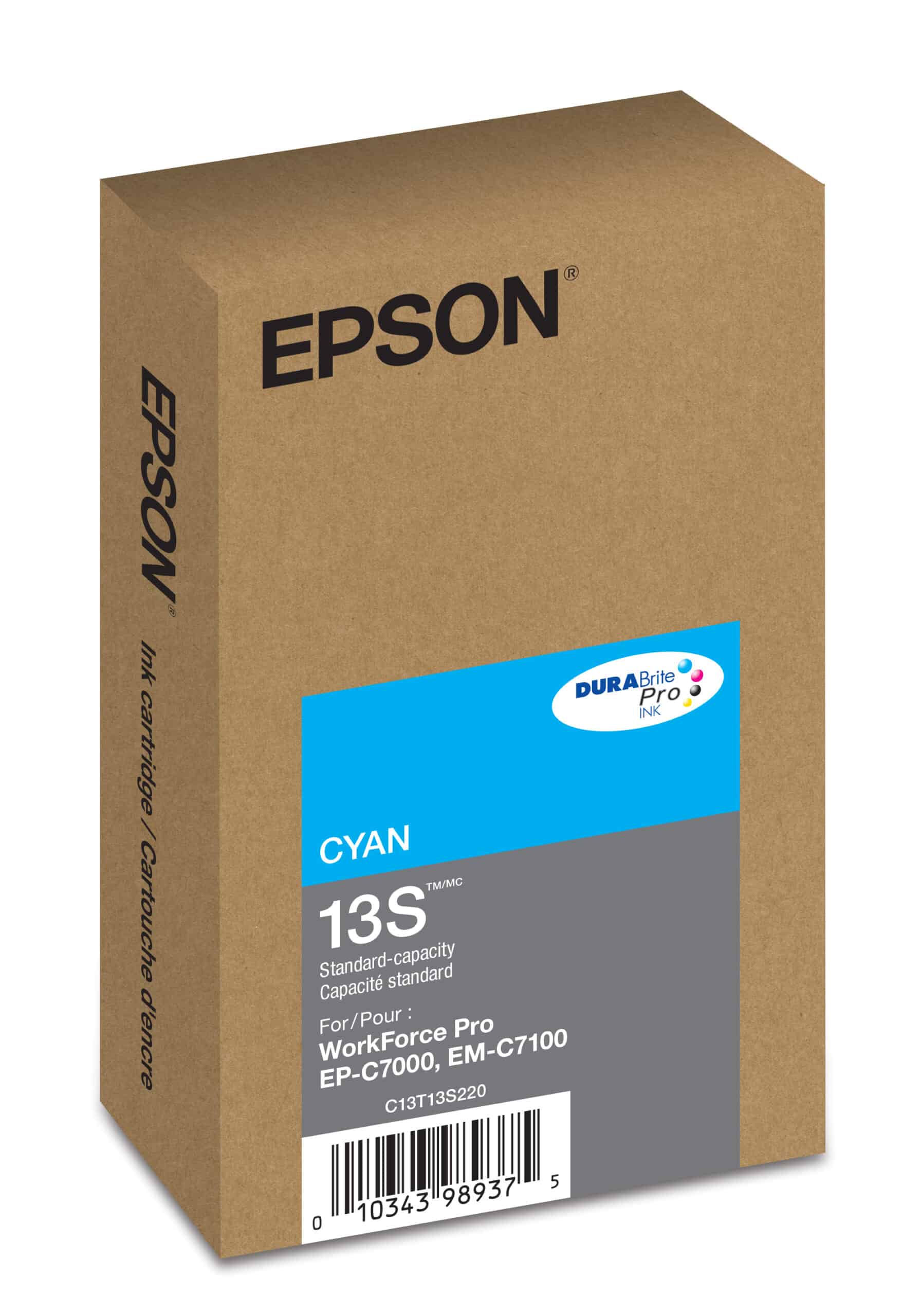 Epson T13S Cyan ink cartridge; Yield: 1,700