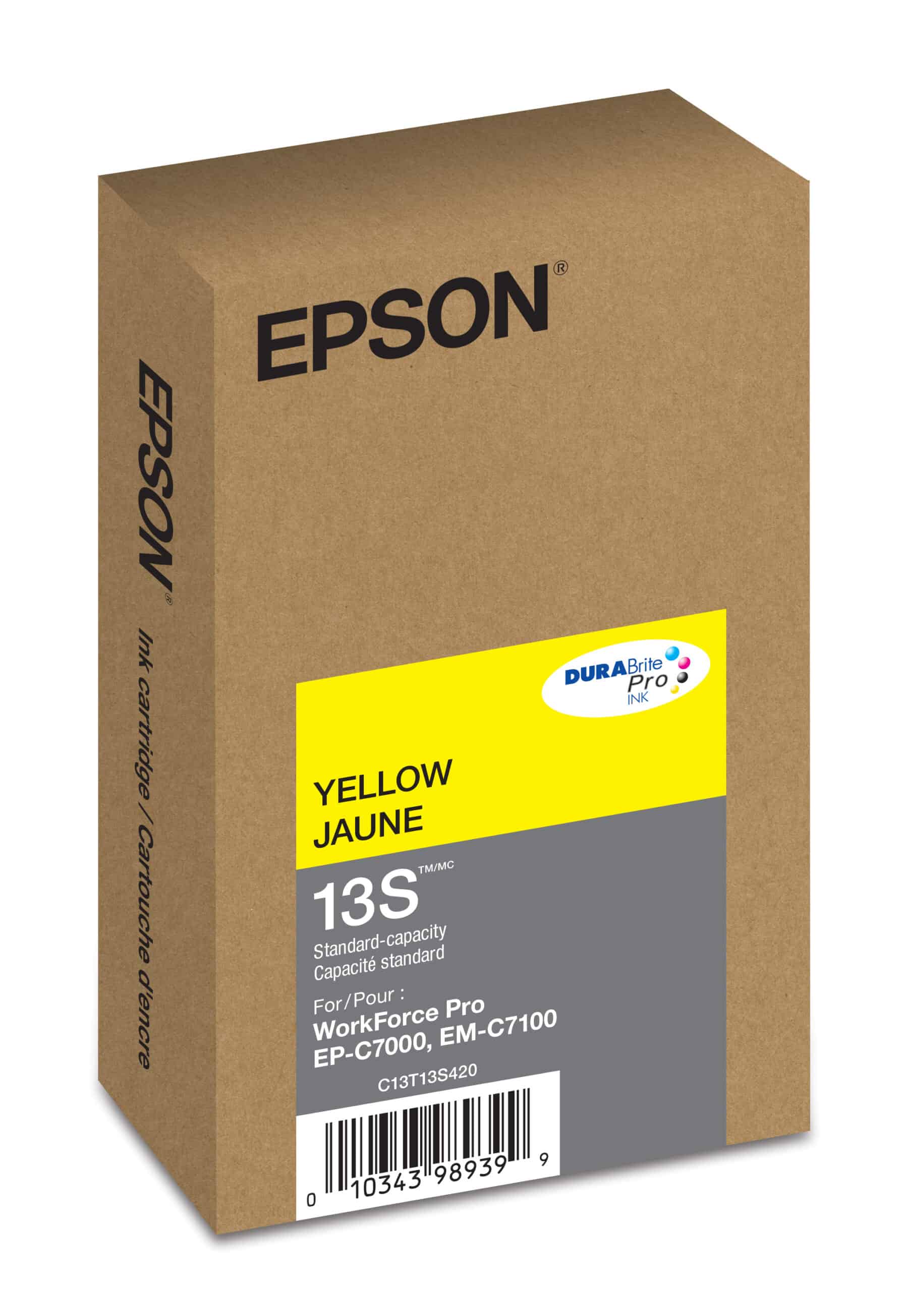 Epson T13S Yellow ink cartridge; Yield: 1,700