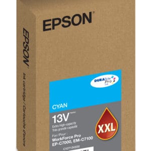 Epson T13V Cyan extra-high-yield ink cartridge; Yield: 8,000