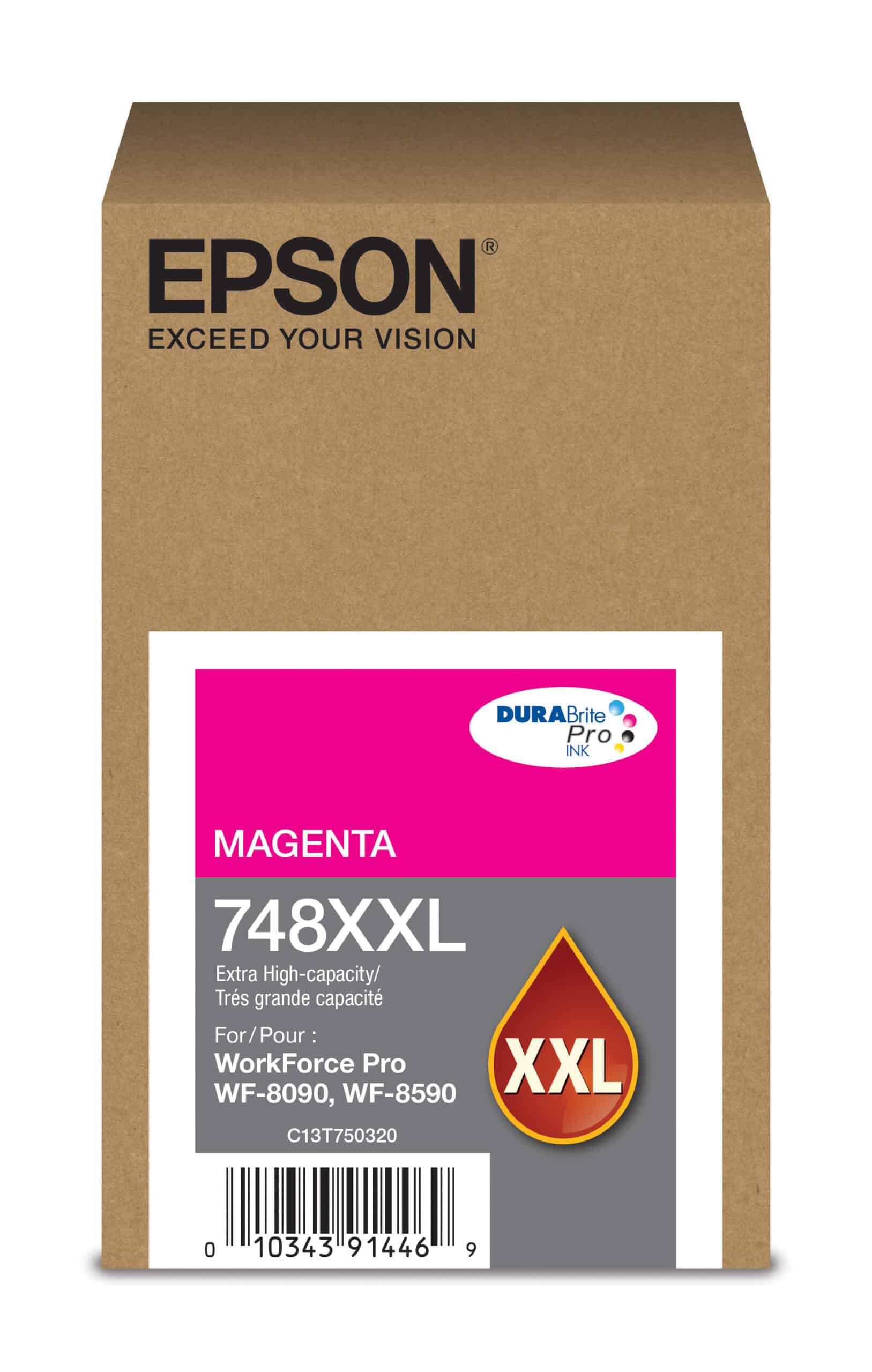 Epson 748XXL Magenta extra-high-yield ink cartridge single use; Yield: 7,000
