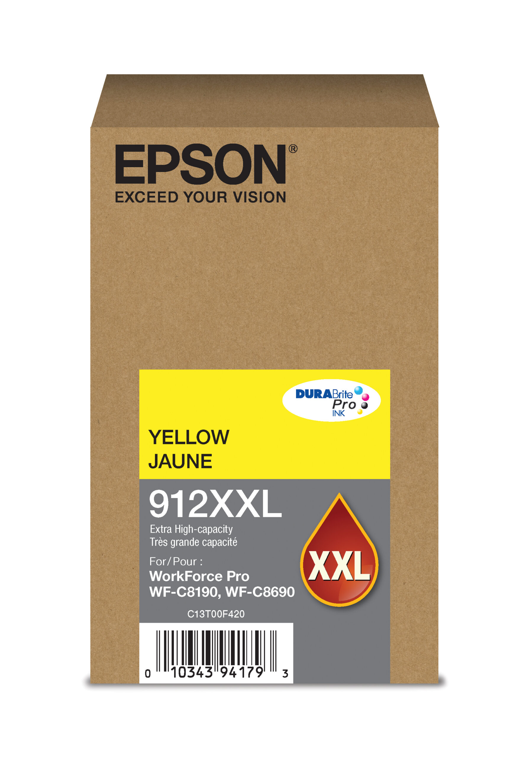 Epson 912XXL Yellow extra-high-yield ink cartridge; Yield: 8,000