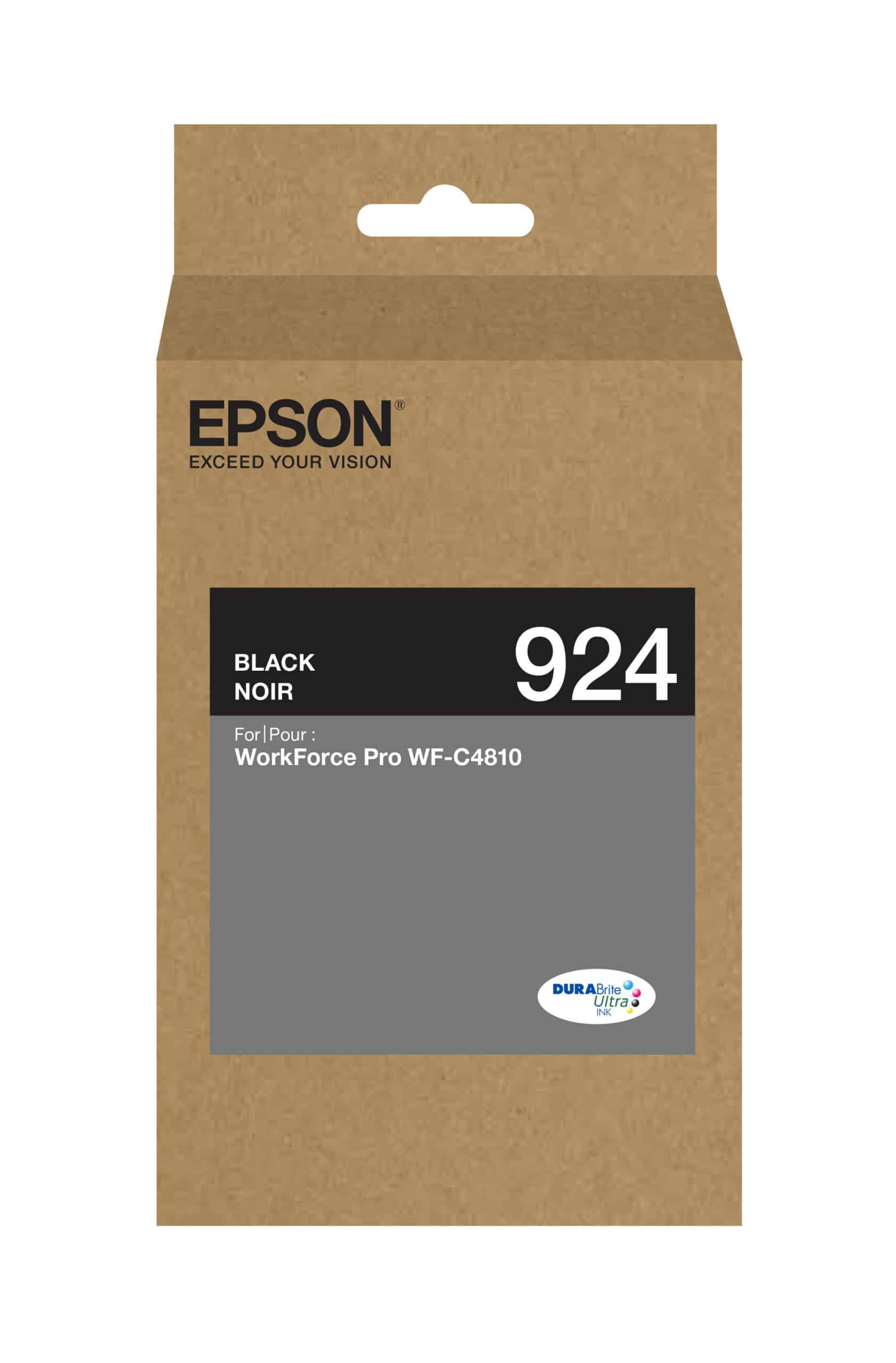 Epson 924 Standard Capacity Black Ink Cartridge; Yield: 1,100