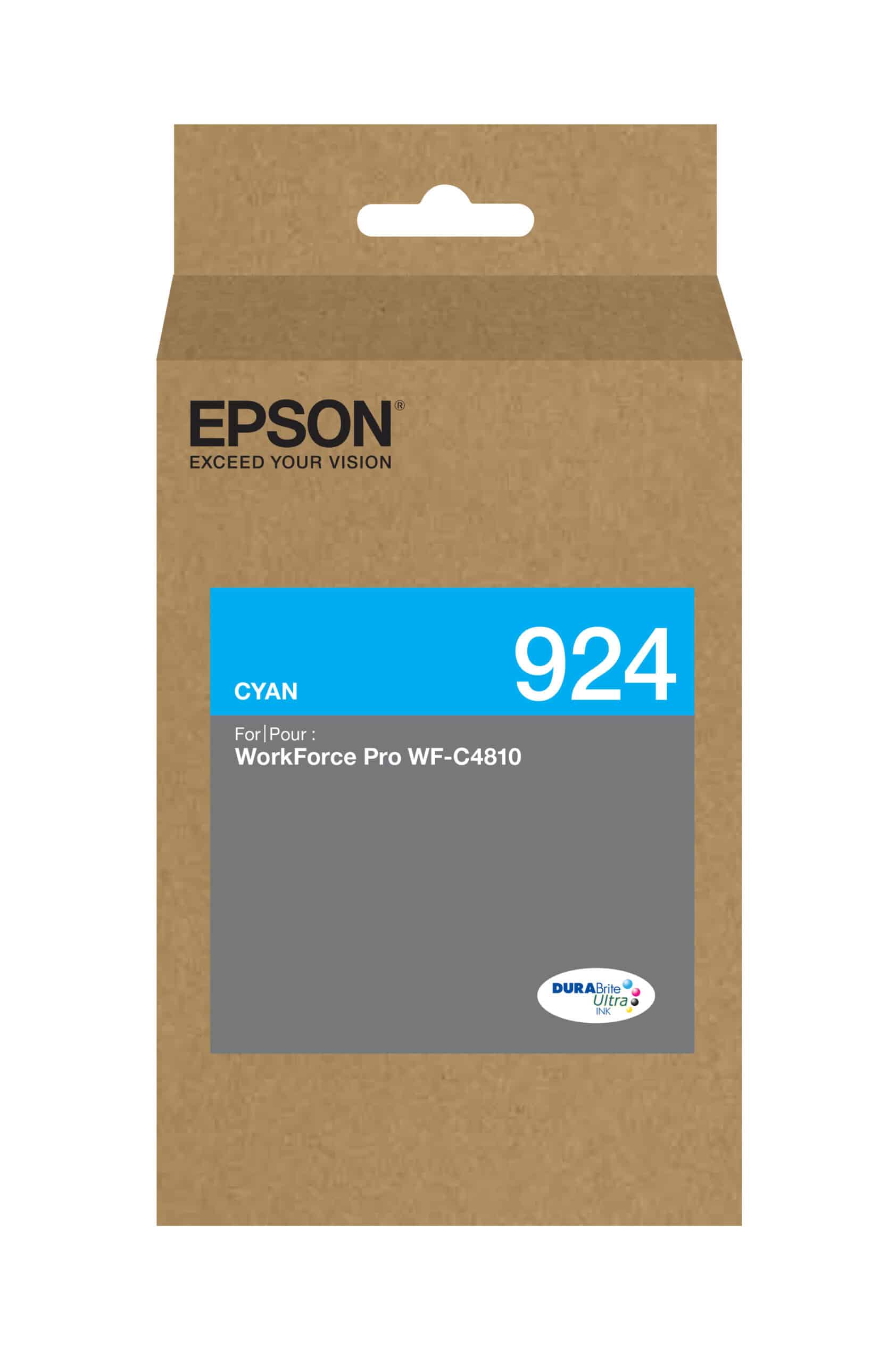 Epson 924 Standard Capacity Cyan Ink Cartridge; Yield: 1,100