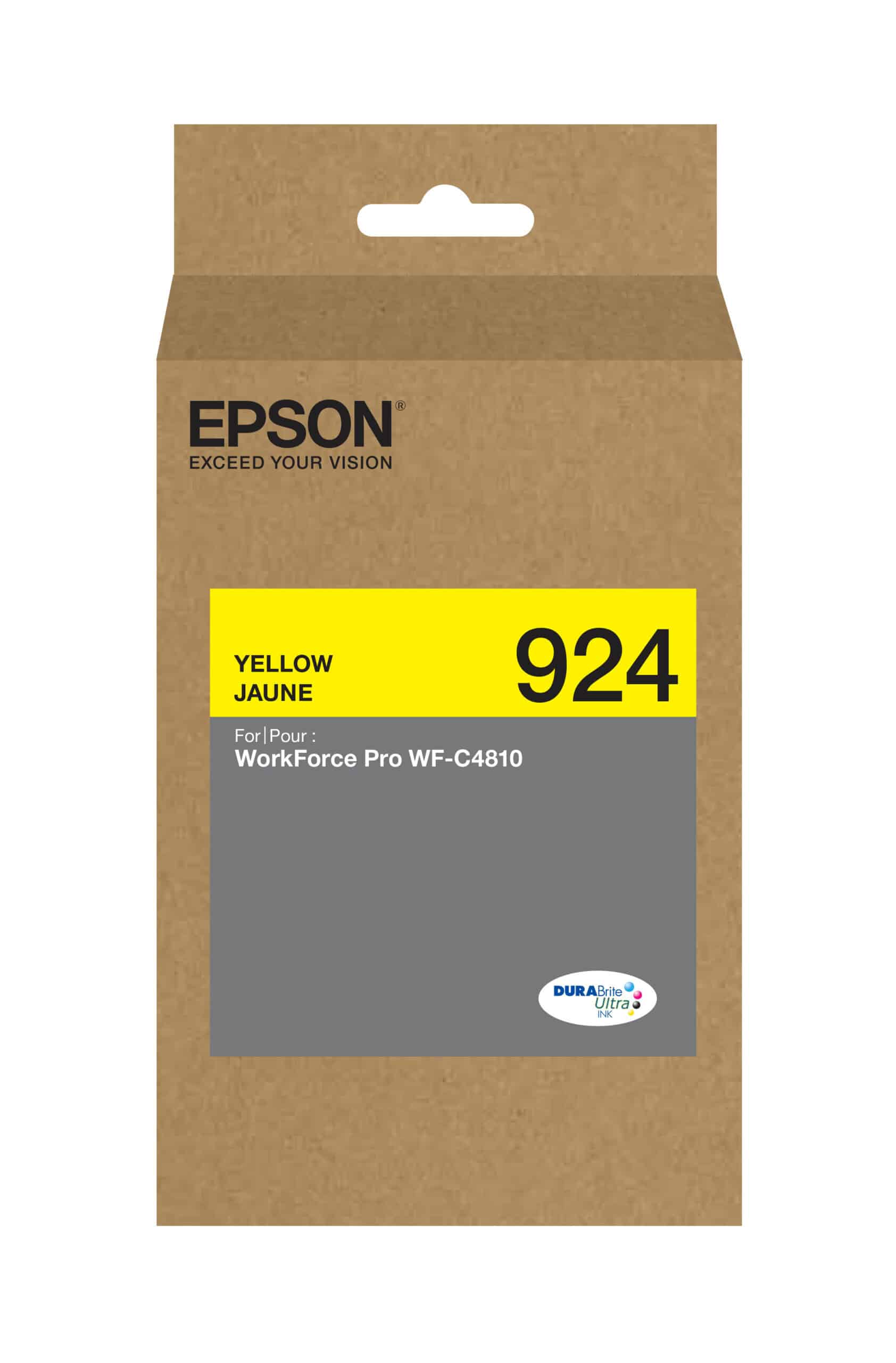 Epson 924 Standard Capacity Yellow Ink Cartridge; Yield: 1,100