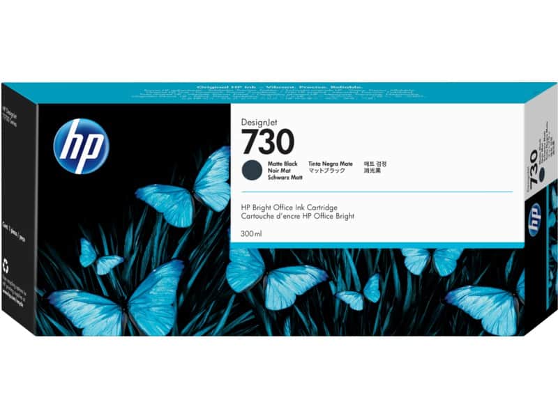 HP 730 300ml Matte Black Ink Cartridge