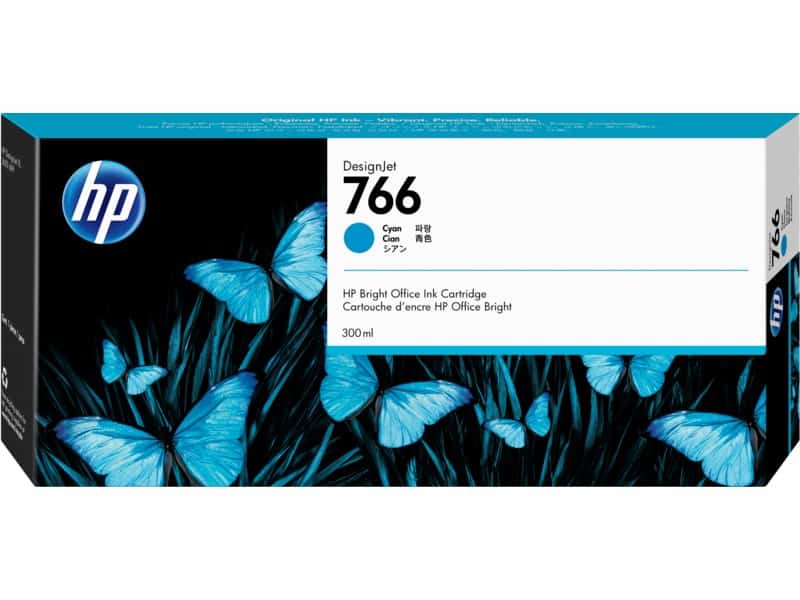 HP 766 300ml Cyan Ink Cartridge