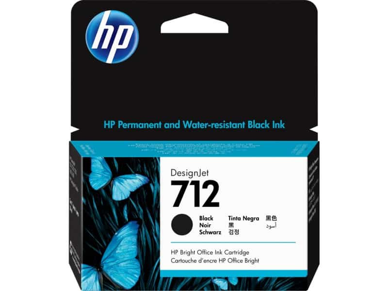 HP 712 38ml Black Ink Cartridge