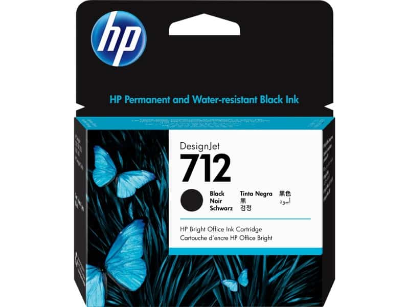 HP 712 80ml Black Ink Cartridge