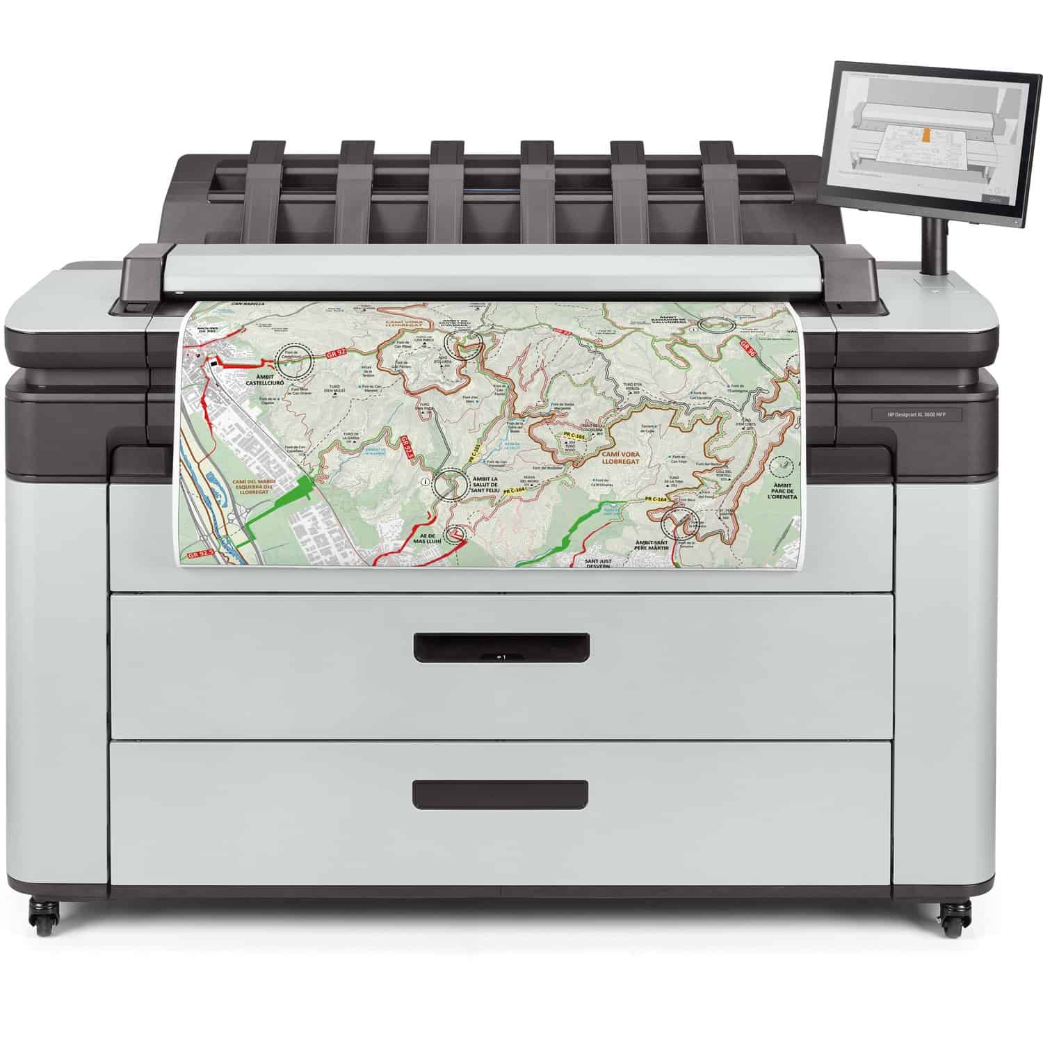 HP DesignJet XL 3600 36" MFP Dual Roll (3-year warranty)- TAA Compliant