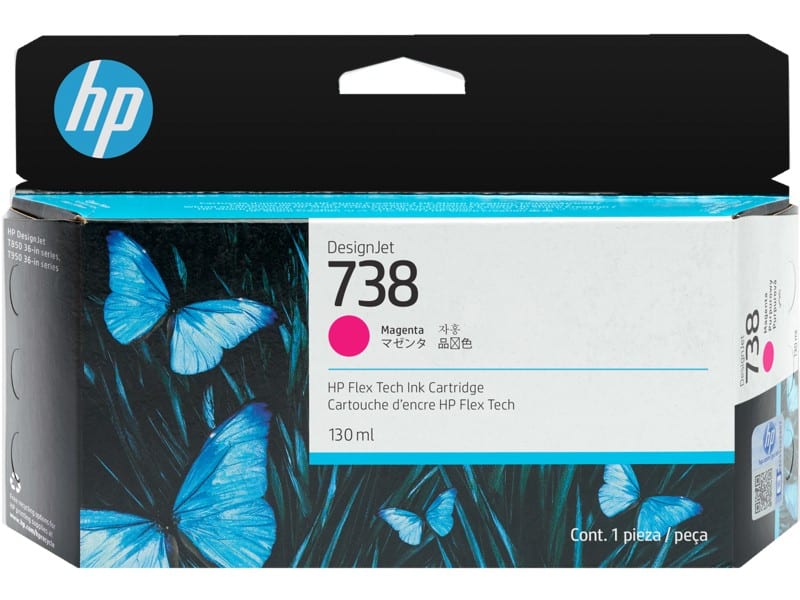 HP 738 130ml Magenta Ink Cartridge